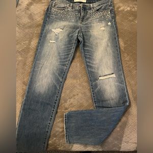 A&F DENIM👖SUPER CUTE DETAILS Abercrombie &Fitch high rise NWT size 30
